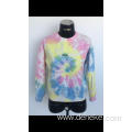 Fashion Knitted Tie And Dye Pullover